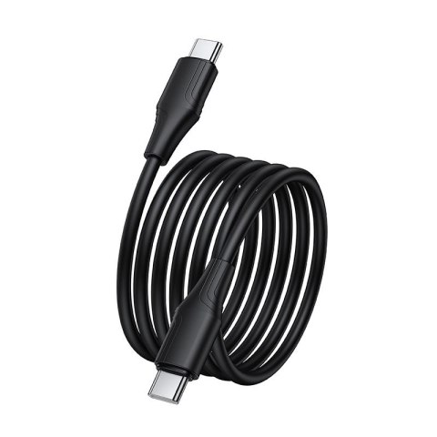 Kabel USB C do USB C Hoco 3A 60W Silikonowy 1 m X124 czarny