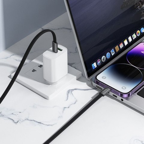 Kabel USB C do USB C Hoco 3A 60W płaski 1 m X125 biały