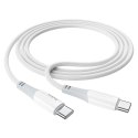 Kabel USB C do USB C Hoco PD 3A 60W 1 m X70 biały
