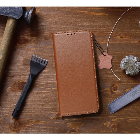 Etui z klapką na iPhone 16 PRO Smart Pro Book skórzane brązowe