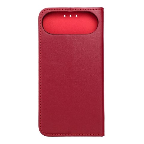 Etui z klapką na iPhone 17 AIR Smart Pro Book skórzane bordowe