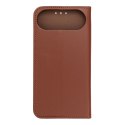 Etui z klapką na iPhone 17 AIR Smart Pro Book skórzane brązowe