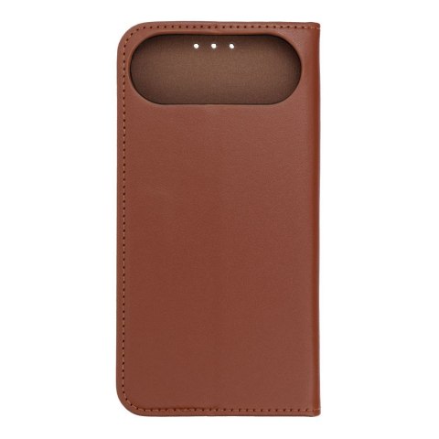 Etui z klapką na iPhone 17 AIR Smart Pro Book skórzane brązowe