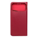 Etui z klapką na iPhone 17 PRO MAX Smart Pro Book skórzane bordowe