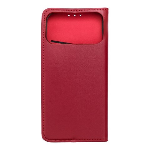 Etui z klapką na iPhone 17 PRO MAX Smart Pro Book skórzane bordowe