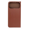 Etui z klapką na iPhone 17 PRO MAX Smart Pro Book skórzane brązowe