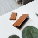 Etui z klapką na iPhone 17 PRO Smart Pro Book skórzane brązowe