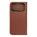 Etui z klapką na iPhone 17 PRO Smart Pro Book skórzane brązowe