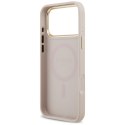 GUESS futerał do IPHONE 17 Pro Max kompatybilny z MagSafe GUHMP17XPGCRMDEP (PU W/ Grained Strass Logo) różowy