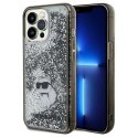 KARL LAGERFELD futerał do IPHONE 13 Pro KLHCP13LLKCNSK (Liquid Glitter C) transparentny