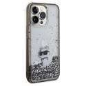 KARL LAGERFELD futerał do IPHONE 13 Pro KLHCP13LLKCNSK (Liquid Glitter C) transparentny