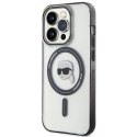 KARL LAGERFELD futerał do IPHONE 15 Pro KLHMP15LHKHNOTK (Karl Head + MAG) transparentny