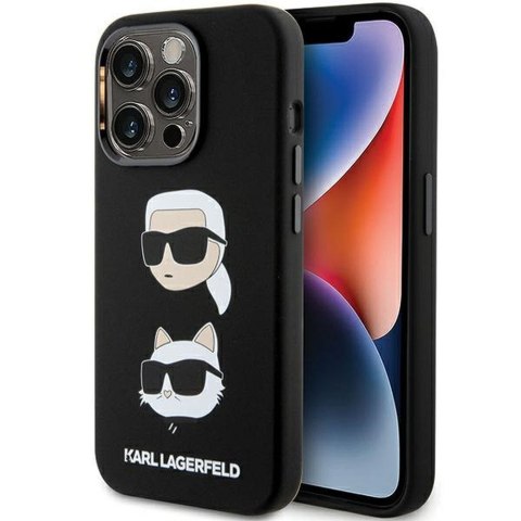 KARL LAGERFELD futerał do IPHONE 15 Pro Max KLHCP15XSDHKCNK (Silicone KC) czarny