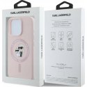 KARL LAGERFELD futerał do IPHONE 16 Plus kompatybilny z MagSafe KLHMP16MSCMKCRHP (Silicone KC Body Ring) różowy