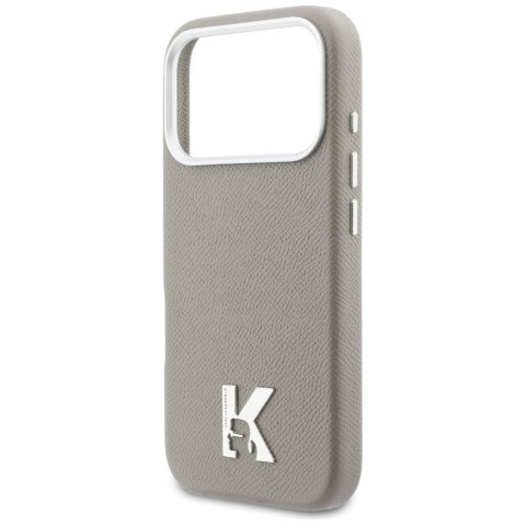 KARL LAGERFELD futerał do IPHONE 17 Pro kompatybilny z MagSafe KLHMP17L5PGFKHGG (PU FW W/ KHead Logo) szary