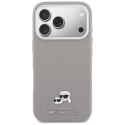 KARL LAGERFELD futerał do IPHONE 17 Pro kompatybilny z MagSafe KLHMP17L6PFKCLG (PU FW W/ K&C Head Pin) szary