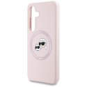 KARL LAGERFELD futerał do SAMSUNG S25 KLHMS25SSKCHTCP (Magnetic Silicone Double Heads) różowy