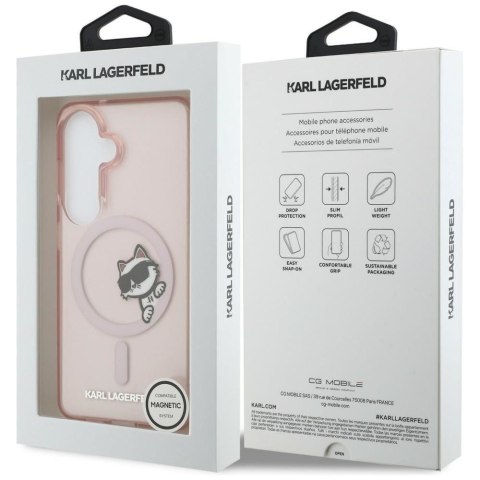 KARL LAGERFELD futerał do SAMSUNG S26 KLHMS26S6HCPSCP (Magnetic IML Peekaboo Choupette) różowy