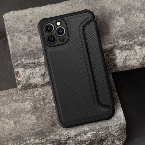 Etui z klapką na iPhone 16 PRO MAX Razor Book czarne