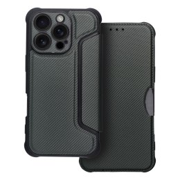 Etui z klapką na iPhone 16 PRO Razor Book ciemnozielone