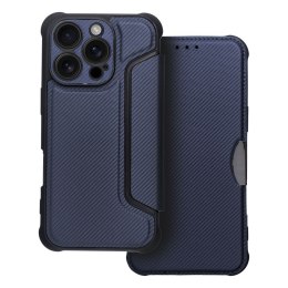 Etui z klapką na iPhone 16 PRO Razor Book niebieskie