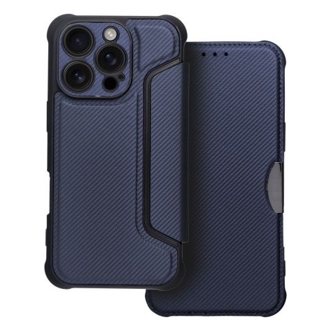 Etui z klapką na iPhone 16 PRO Razor Book niebieskie