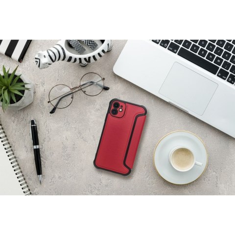 Etui z klapką na iPhone 16e (SE 4 2025) Razor Book czerwone