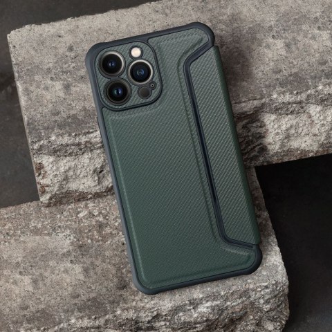 Etui z klapką na iPhone 17 AIR Razor Book ciemnozielone