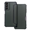 Etui z klapką na Samsung A05s Razor Book ciemnozielone