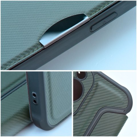 Etui z klapką na Samsung A05s Razor Book ciemnozielone