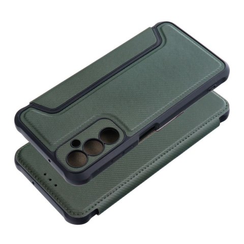 Etui z klapką na Samsung A05s Razor Book ciemnozielone