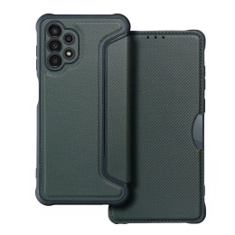 Etui z klapką na Samsung A13 4G Razor Book ciemnozielone