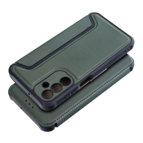 Etui z klapką na Samsung A15 4G / A15 5G Razor Book ciemnozielone