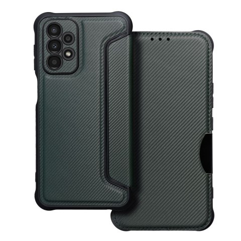 Etui z klapką na Samsung A23 5G Razor Book ciemnozielone