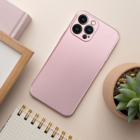 Futerał do iPhone 13 Metallic różowy