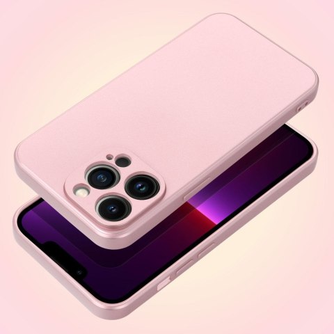 Futerał do iPhone 13 Metallic różowy