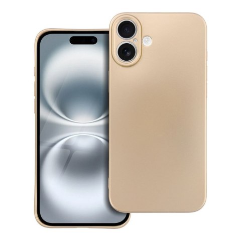 Futerał do iPhone 16 PLUS Metallic złoty