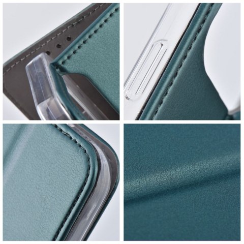 Etui z klapką na Realme NOTE 60 Smart Magneto ciemnozielone