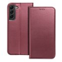 Etui z klapką na Samsung A35 Smart Magneto burgundowe