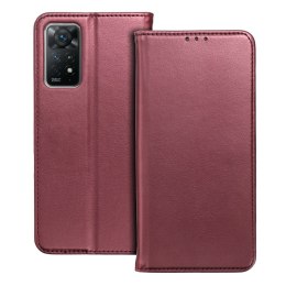 Etui z klapką na Honor X6c Smart Magneto burgundowe