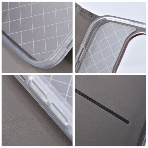 Etui z klapką na Honor X6c Smart Magneto burgundowe