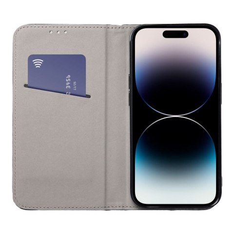 Etui z klapką na Honor X6c Smart Magneto burgundowe