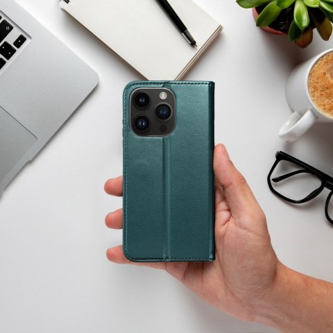 Etui z klapką na iPhone 17 Smart Magneto ciemnozielone