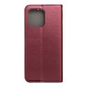 Etui z klapką na Motorola G56 5G Smart Magneto burgundowe