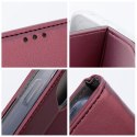 Etui z klapką na Motorola G57 POWER Smart Magneto burgundowe