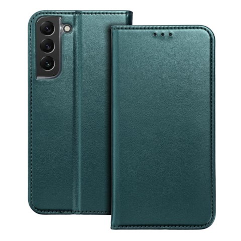 Etui z klapką na Motorola G86 5G Smart Magneto ciemnozielone