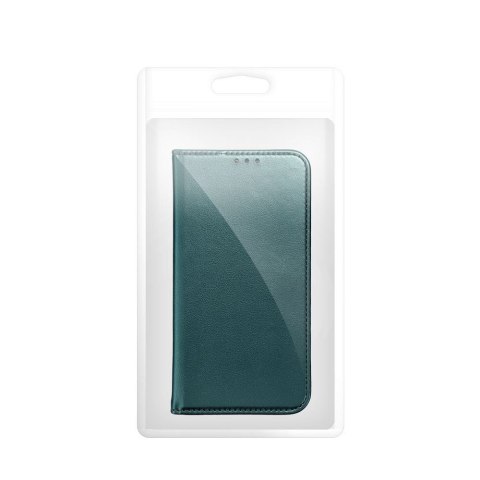Etui z klapką na Realme 14x 5G Smart Magneto ciemnozielone