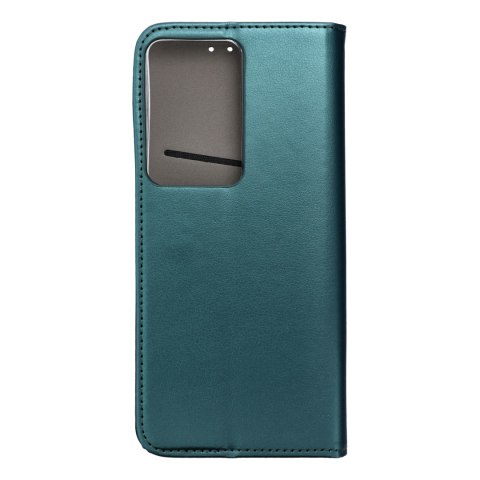 Etui z klapką na Realme 14x 5G Smart Magneto ciemnozielone