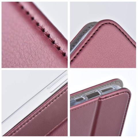 Etui z klapką na Realme NOTE 70 Smart Magneto burgundowe