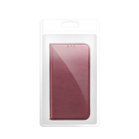 Etui z klapką na Realme NOTE 70 Smart Magneto burgundowe